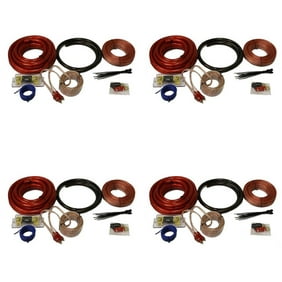 Q Power Super Flex 4-Gauge 3000-Watt Amplifier Wiring Amp Kit 4 Pack